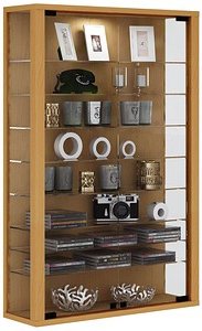 VCM my home Lumo Mini Vitrine buche 8 Fachböden