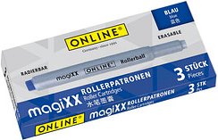 ONLINE® Tintenkonverter magiXX Rollerpatrone blau, 3 St.
