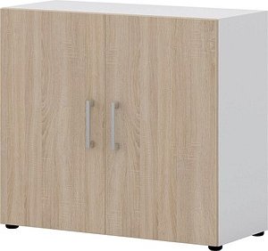 röhr Aktenschrank direct.office, 859S221000 sonoma-eiche, weiß 1 Fachboden 80,0 x 33,5 x 72,0 cm