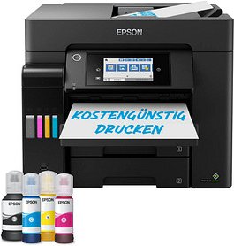 AKTION: EPSON EcoTank ET-5855 4 in 1 Tintenstrahl-Multifunktionsdrucker schwarz mit 150 Euro CashBack