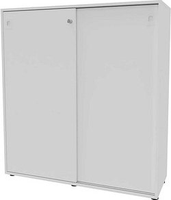 Quadrifoglio Schiebetürenschrank Idea, IDEC07M/BABAI weiß 2 Fachböden 120,0 x 42,6 x 131,0 cm