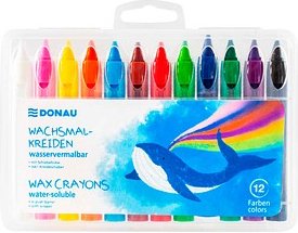 DONAU Wachsmalstifte farbsortiert, 12 St.
