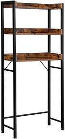 VASAGLE Waschmaschinenregal braun, schwarz 63,0 x 165,0 x 24,8 cm