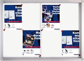 Thumbnail - FRANKEN Schaukasten PRO silber 8x DIN A4 95,0 x 4,6 x 68,0 cm, 1 St.