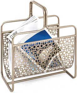 HAKU Möbel Zeitungsständer 18274 gold Metall, DIN A4