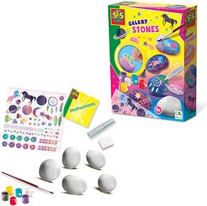 SES Creative® Bastelset Steine designen Galaxy mehrfarbig
