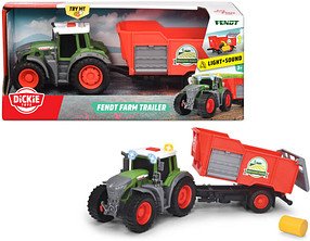 DICKIE Fendt Traktor mit Anhänger 203734001 Spielzeugauto