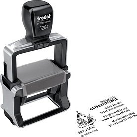 trodat Textstempel, individualisierbar 5204 selbstfärbend schwarz Logo möglich, 1 St. - Direkt online personalisieren