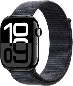 Apple Watch Series 10 42 mm Aluminium (GPS+Cellular) Sport Loop tinte, diamantschwarz