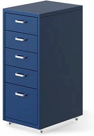 FlexiSpot Rollcontainer blau 5 Auszüge 28,0 x 41,0 x 69,0 cm