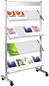 Kerkmann Prospektregal Ecoline silber DIN A4, 1 St.