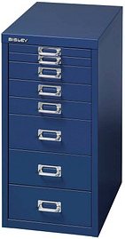 BISLEY MultiDrawer™ L298 Schubladenschrank oxfordblau 8 Schubladen 27,8 x 38,0 x 59,0 cm, 1 St.