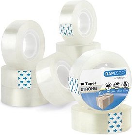 RAPESCO® Klebefilm transparent 19,0 mm x 33,0 m 10 Rollen