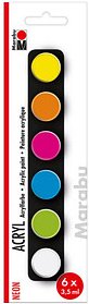 Marabu Neon Acrylfarben farbsortiert, 6 St.