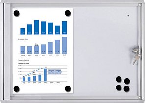 Thumbnail - Showdown® Displays Schaukasten Economy XS silber 2x DIN A4 49,1 x 2,6 x 35,0 cm, 1 St.