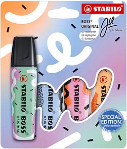 STABILO BOSS ORIGINAL by Ju Schnee Textmarker farbsortiert, 4 St.