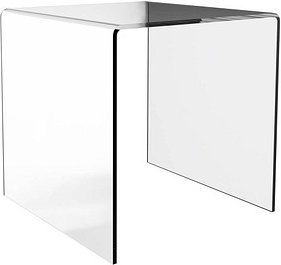 Thumbnail - fm STATUS Beistelltisch quadratisch Kunststoff transparent 50,0 x 50,0 x 50,0 cm, 1 St.