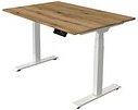 Kerkmann Move 1 stable elektrisch höhenverstellbarer Schreibtisch asteiche rechteckig, T-Fuß-Gestell weiß 120,0 x 80,0 c...