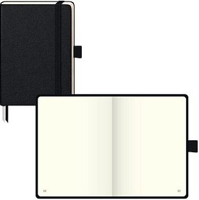 Thumbnail - BRUNNEN Notizbuch KOMPAGNON ca. DIN A6 blanko, schwarz Hardcover 192, davon 16 zum Heraustrennen Seiten, 1 St.