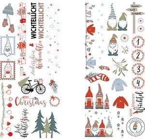 Rayher Dekoartikel Transferfolie Nordic Winter mehrfarbig 2 St.