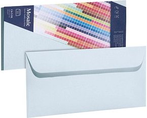 artoz Briefumschläge Mosaic DIN lang ohne Fenster hellblau haftklebend 20 St.