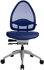Thumbnail - Topstar Bürostuhl OPEN BASE, J4700 S18 Kunstleder blau, Gestell silber