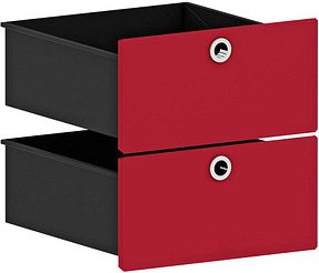Thumbnail - viasit System4 Schubladen rubinrot 37,5 x 37,5 x 37,5 cm