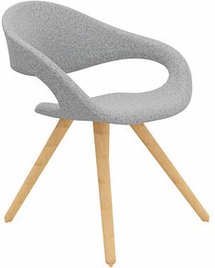 Thumbnail - fm Besucherstuhl Elan 4260761571478 hellgrau Stoff