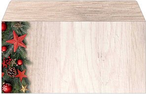 SIGEL Weihnachtsbriefumschläge Chalet Style DIN lang ohne Fenster, 50 St.