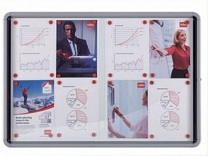 nobo Schaukasten silber 8x DIN A4 97,2 x 5,4 x 69,2 cm, 1 St.