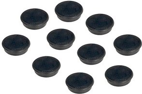 Thumbnail - FRANKEN Haftmagnet Magnete schwarz, Kunststoff Ø 3,2 x 0,7 cm, 10 St.