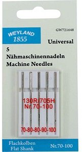 WEYLAND 1855 Nähmaschinennadeln silber Universal, 5 St.