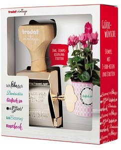 trodat Vintage Motivstempel Glückwünsche 4,3 x 1,5 cm, 1 St.