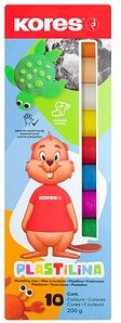 Kores® Knete Plastilina farbsortiert, 20,0 g