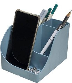 Exacompta Stifteköcher Pen Wave Autentik, 5 Fächer, aus recyceltem Kunststoff, skandinavisches Design, für Büro & Homeof...