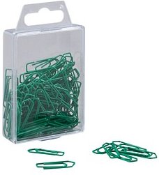 Gowi Büroklammern grün lackiert, 100 St.