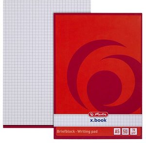 herlitz Briefblock x-book DIN A5 kariert