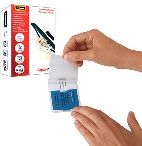100 Fellowes Capture125 Laminierfolien glänzend für Ausweisformat 125 micron