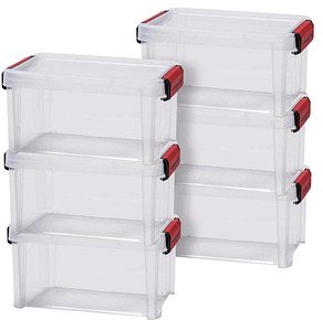 Thumbnail - PAPERFLOW CLIP`N STORE Aufbewahrungsboxen 5,0 l transparent 29,0 x 19,0 x 15,1 cm, 6 St.