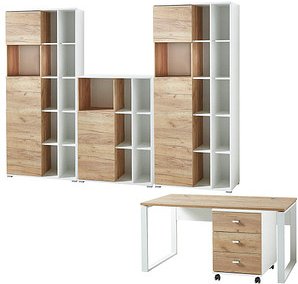 Thumbnail - GERMANIA Lioni Büromöbel-Set weiß, eiche