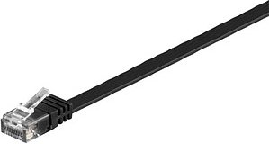 Thumbnail - goobay RJ-45 Netzwerkkabel 0,5 m schwarz bis zu 1,00 Gbit/Sek. bis zu 250 MHz, 1 St.