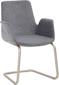 Mayer Besuchersessel myHELIOS grau chrom Stoff, 1 St.