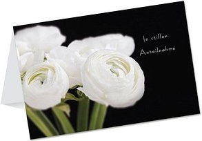 LUMA Trauerkarte Ranunkeln DIN B6, 1 St.