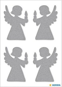HERMA Aufkleber 15249 Engel, silber, 4 Etiketten