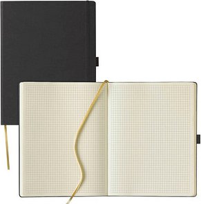 Thumbnail - Lediberg Notizbuch Tucson ca. DIN A4 kariert, schwarz Hardcover 240 Seiten, 1 St.