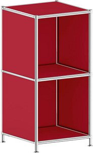 viasit Aktenregal System4 rubinrot 40,4 x 40,4 x 80,7 cm