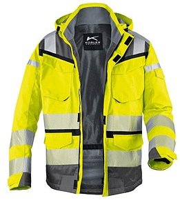 Thumbnail - KÜBLER® unisex Warnjacke Winter REFLECTIQ warngelb, anthrazit Größe S