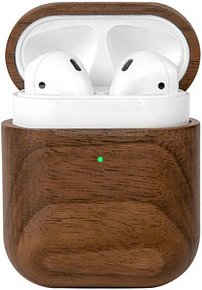 WOODCESSORIES AirCase Schutzhülle für Apple AirPods 1. Gen, AirPods 2. Gen braun