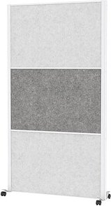 Thumbnail - MAUL Akustik-Trennwand MAULconnecto 9612102, dunkelgrau, hellgrau 100,0 x 182,0 cm mit Rollen, 1 St.