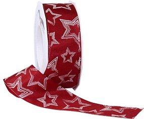 PRÄSENT Geschenkband Anchorage seidenmatt rot/weiß 40,0 mm x 20,0 m